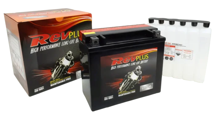STX20-BS Motorcycle Battery by Revplus for Motorcycle Applications