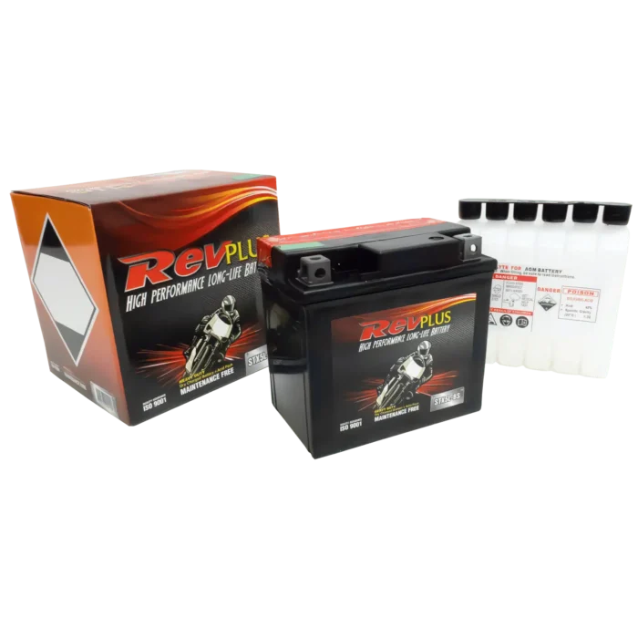 STX5L-BS Motorcycle Battery by Revplus for Motorcycle Applications