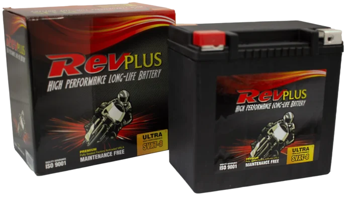 SVXT-8 Motorcycle Battery by Revplus for Motorcycle Applications