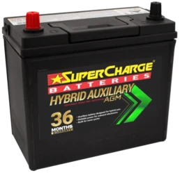 B24R-AGM Hybrid Auxiliary AGM Battery by Supercharge Batteries for Hybrid Auxiliary Applications