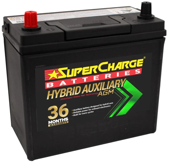 B24R-AGM Hybrid Auxiliary AGM Battery by Supercharge Batteries for Hybrid Auxiliary Applications
