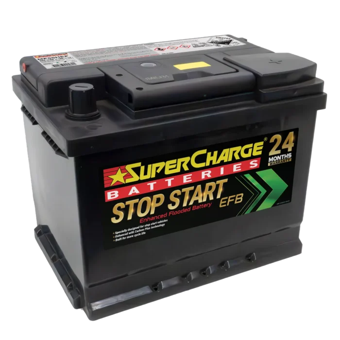 MF55HEF Stop-Start Battery by Supercharge Batteries for stop-start vehicles and EFB in-cabin applications