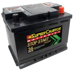 MF55HSS Stop-Start Battery by Supercharge Batteries for AGM Applications and In-Cabin Installation