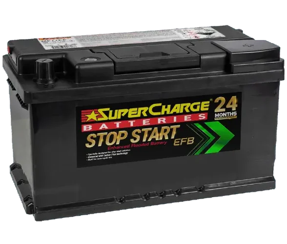 Supercharge Batteries MF77EF Stop-Start EFB Battery for In-Cabin Installation