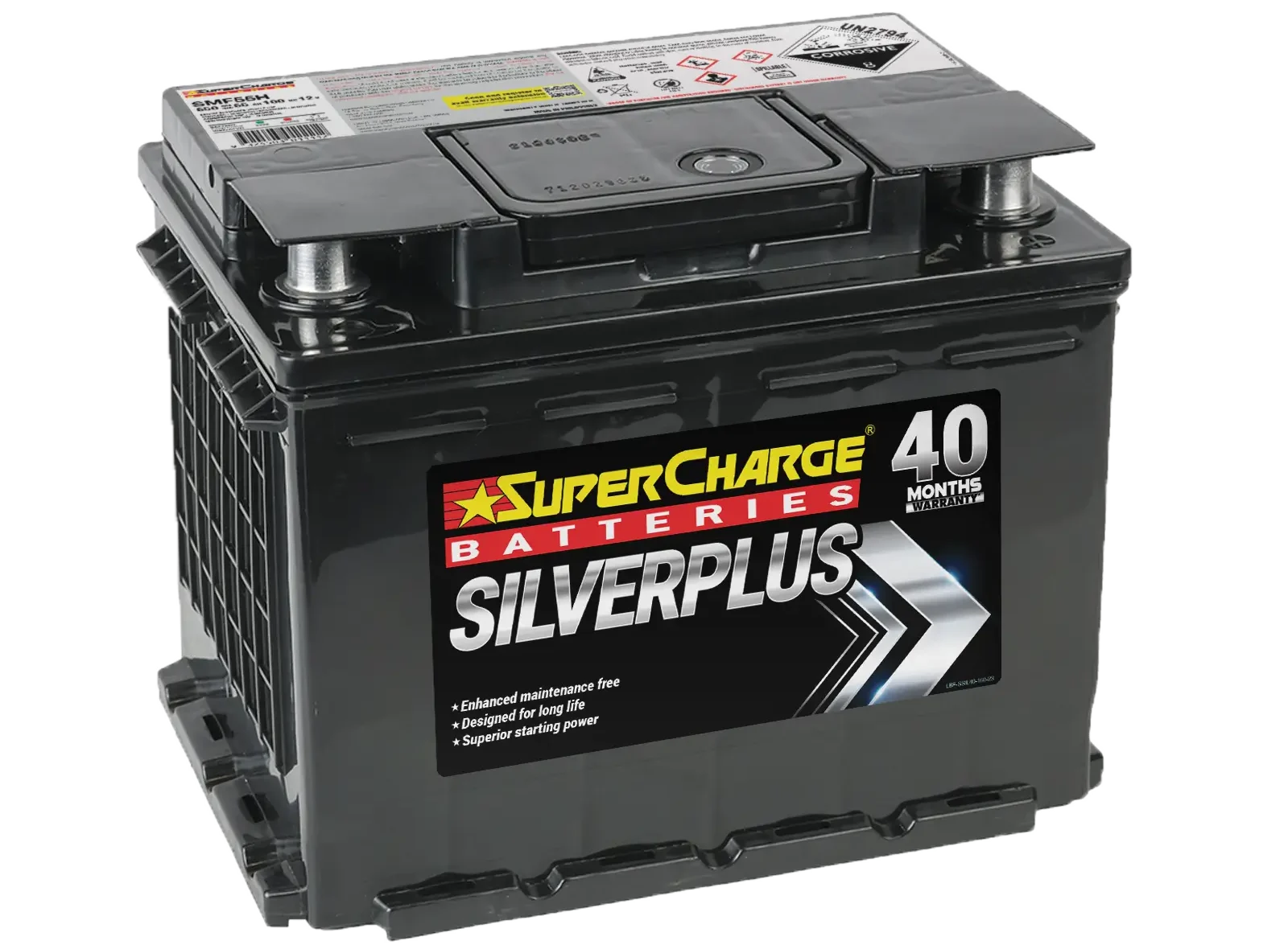SMF55H SilverPlus Battery by Supercharge Batteries for European Automotive Applications