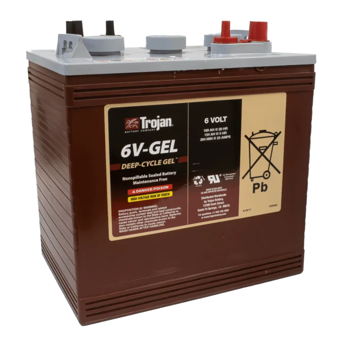 6V-GEL Gel Battery by Trojan for schools, hospitals, airports & office buildings