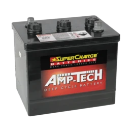 D12 Flooded Deep Cycle Battery by Amp-tech for industrial & marine applications