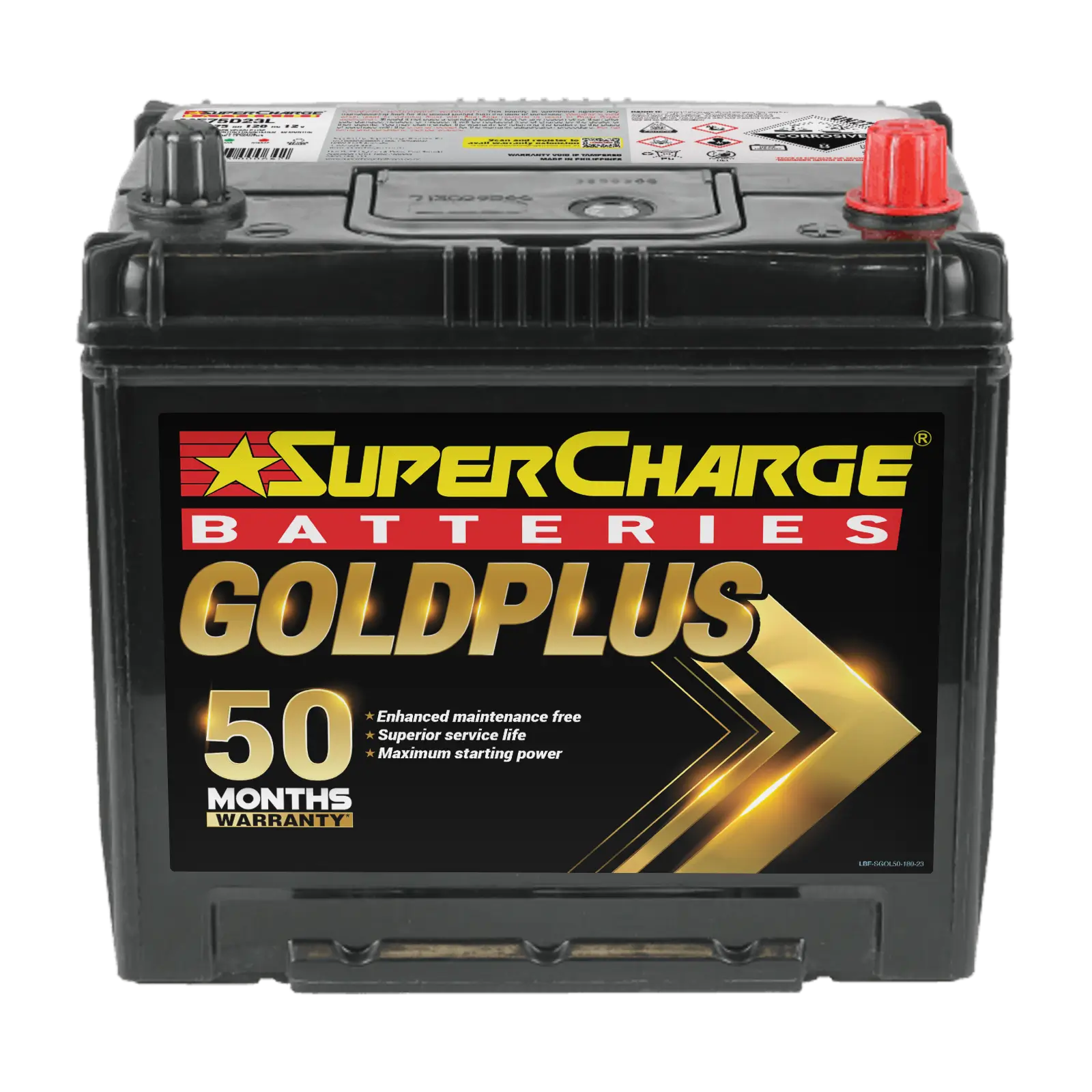 GoldPlus MF75D23L Japanese Automotive battery by Supercharge Batteries