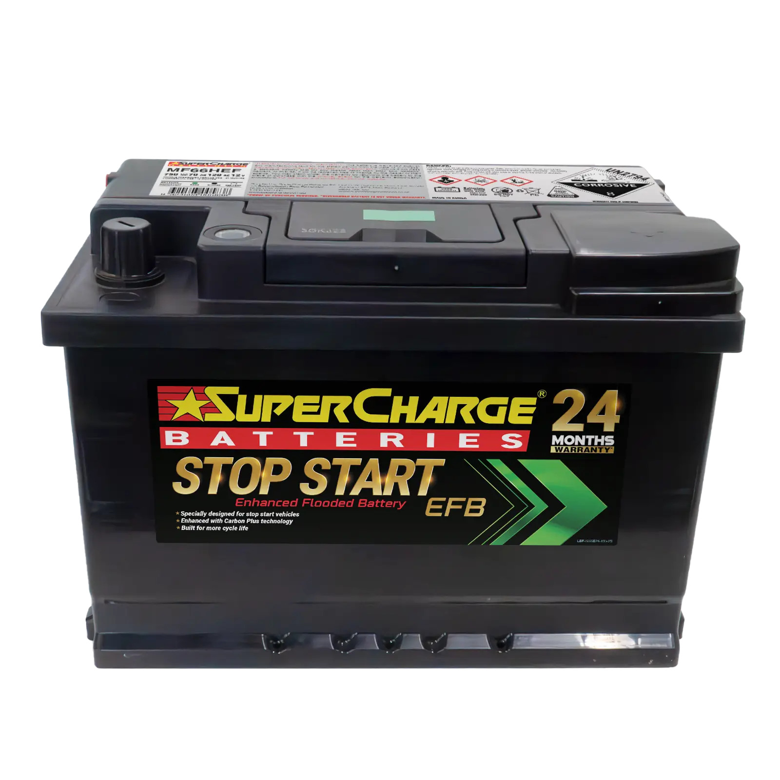 Stop-Start MF66HEF EFB battery by Supercharge Batteries