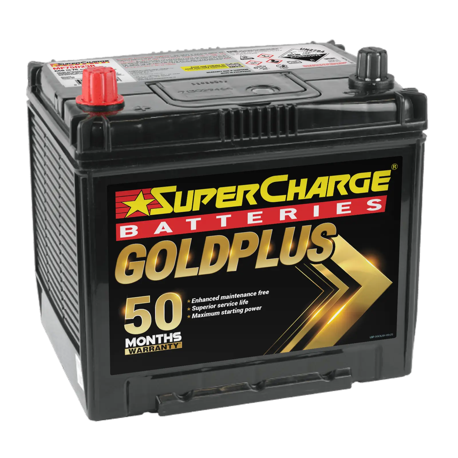 GoldPlus MF75D23R Japanese Automotive battery by Supercharge Batteries