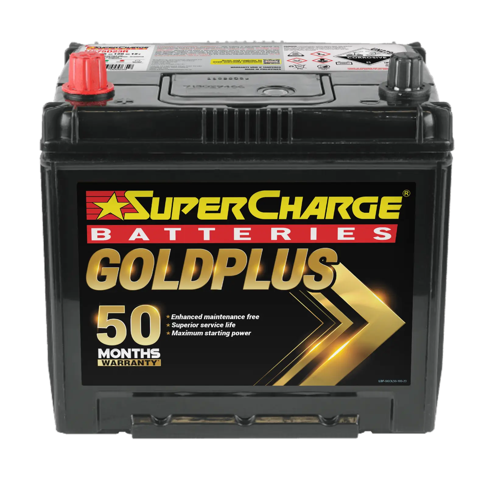 GoldPlus MF75D23R Car Battery by Supercharge Batteries