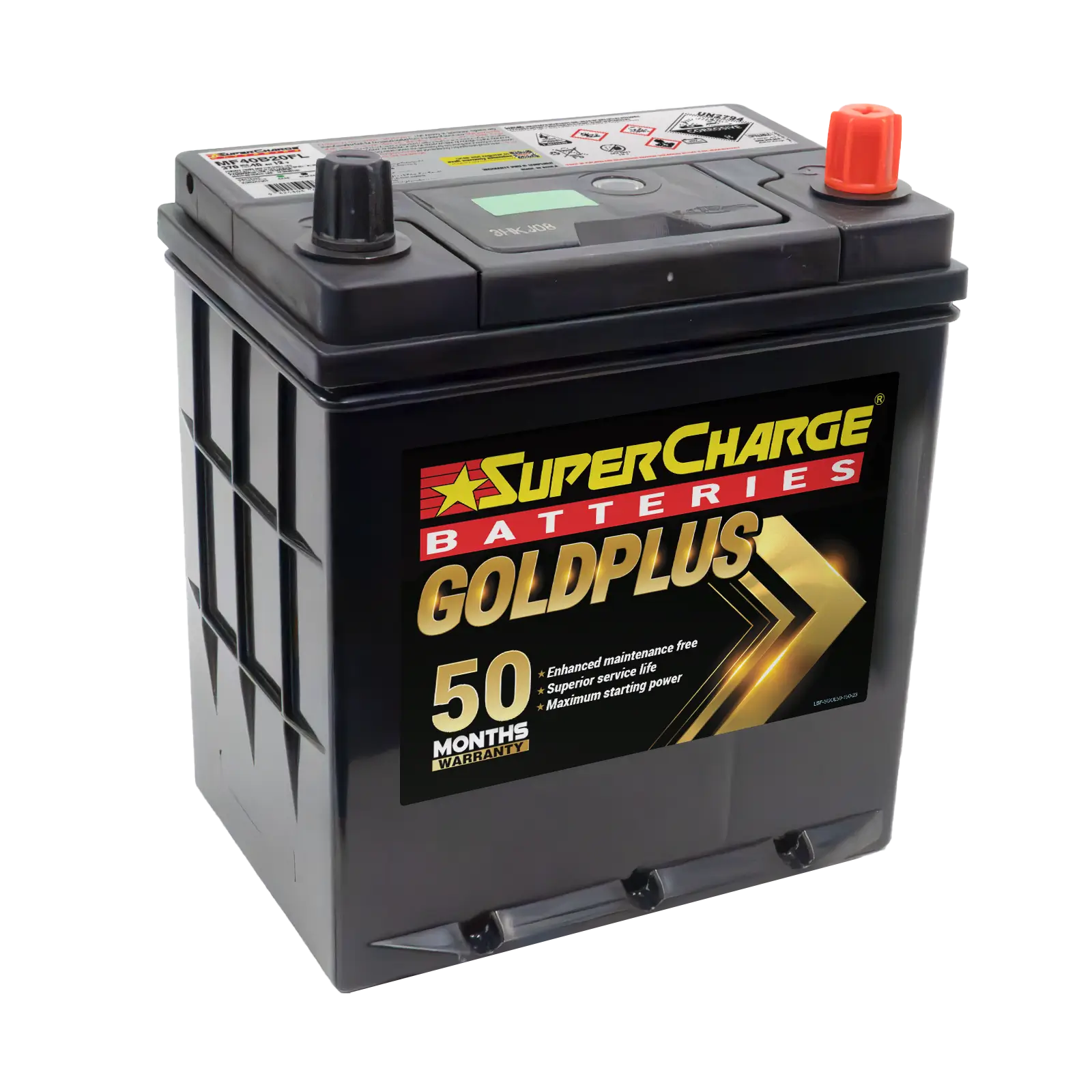 GoldPlus MF40B20FL Car Battery by Supercharge Batteries