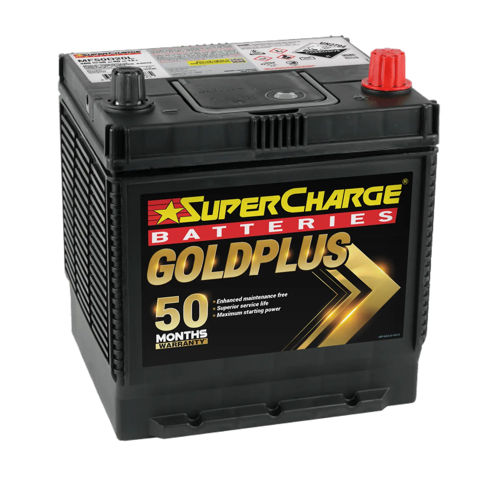 GoldPlus MF50D20L Car Battery by Supercharge Batteries