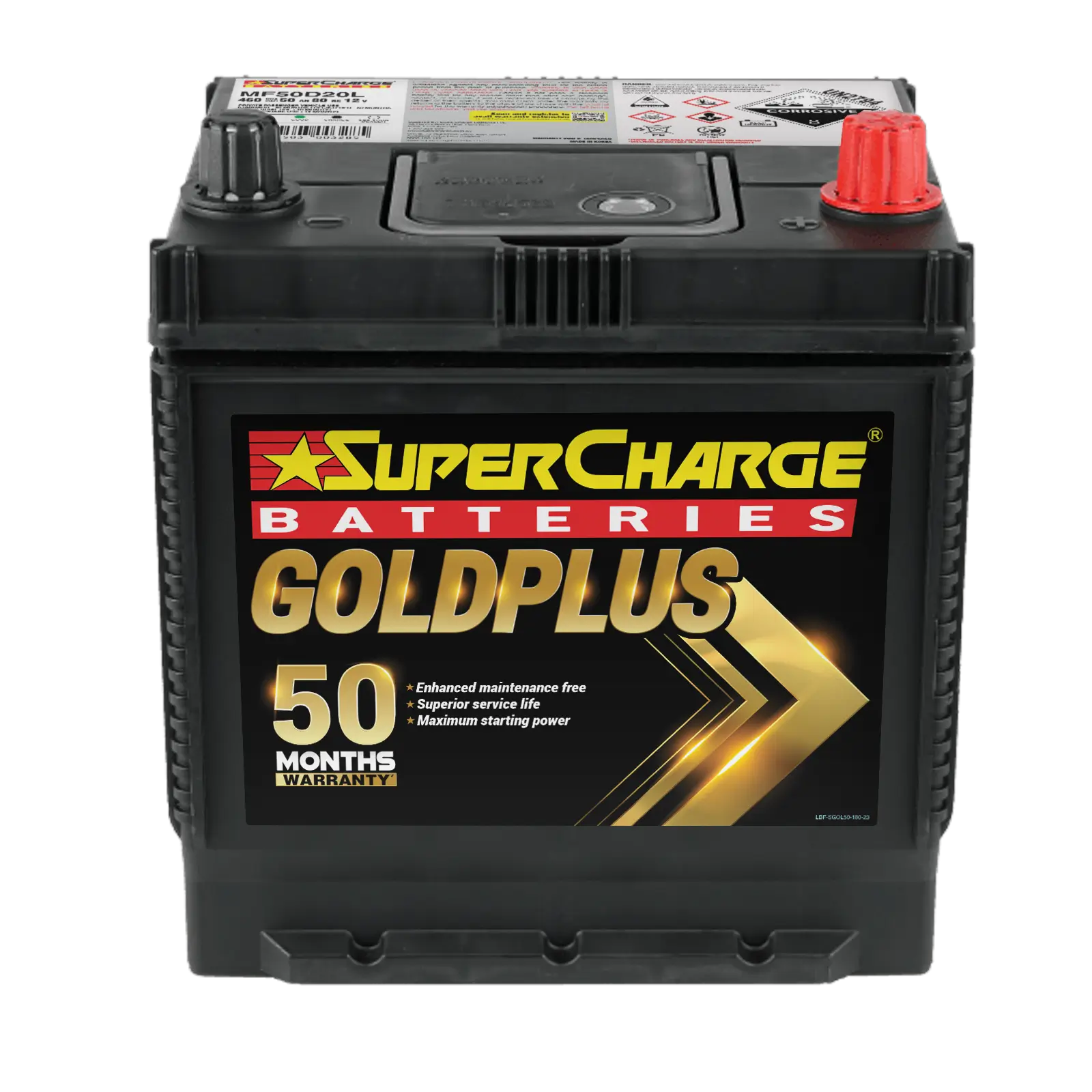 GoldPlus MF50D20L Car Battery by Supercharge Batteries