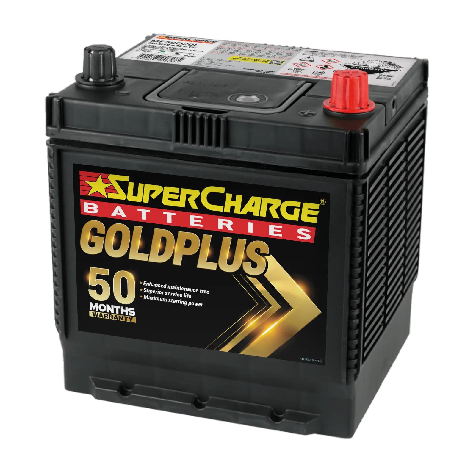 GoldPlus MF50D20L Car Battery by Supercharge Batteries