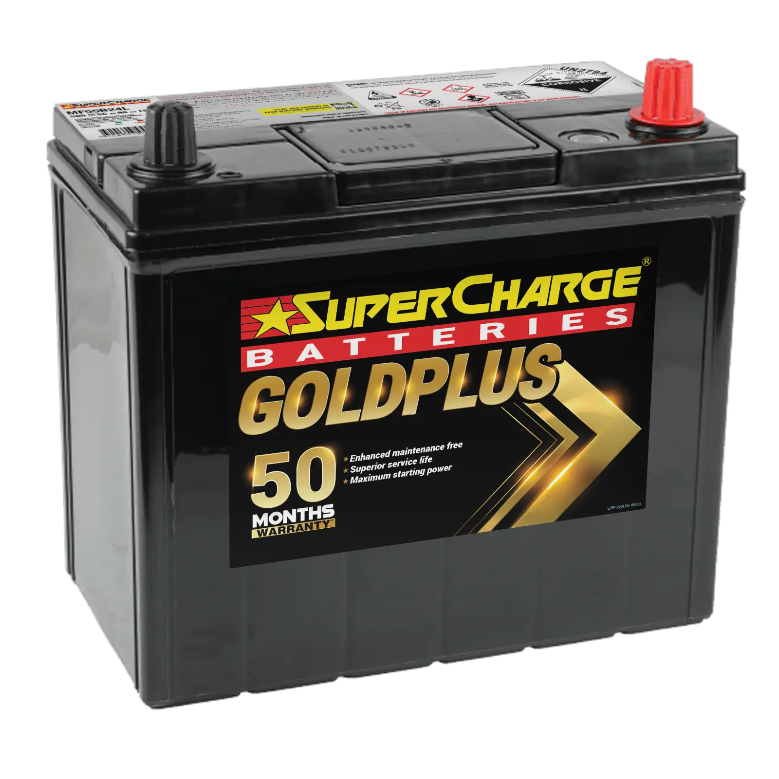 GoldPlus MF55B24L Car Battery by Supercharge Batteries