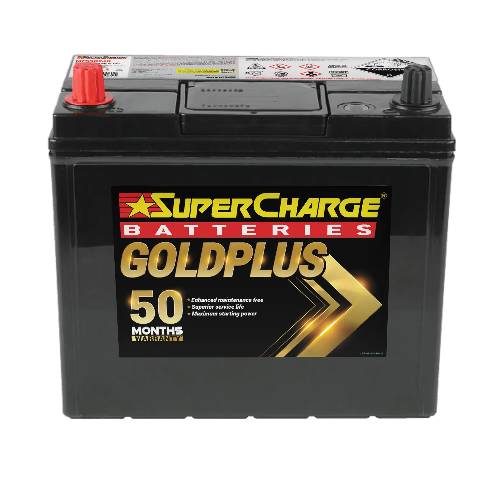 GoldPlus MF55B24R Car Battery by Supercharge Batteries