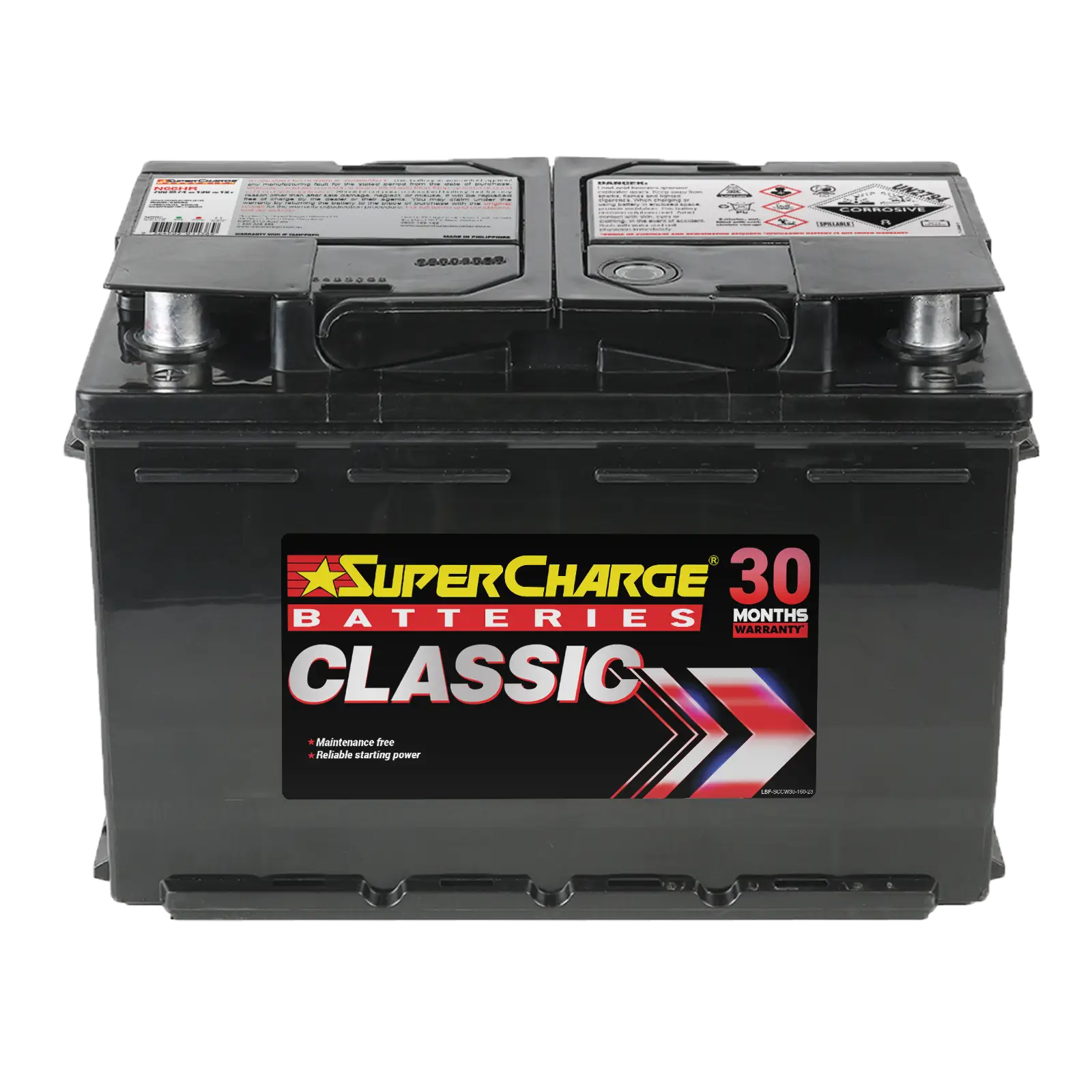 Classic N66HR Car Battery by Supercharge Batteries