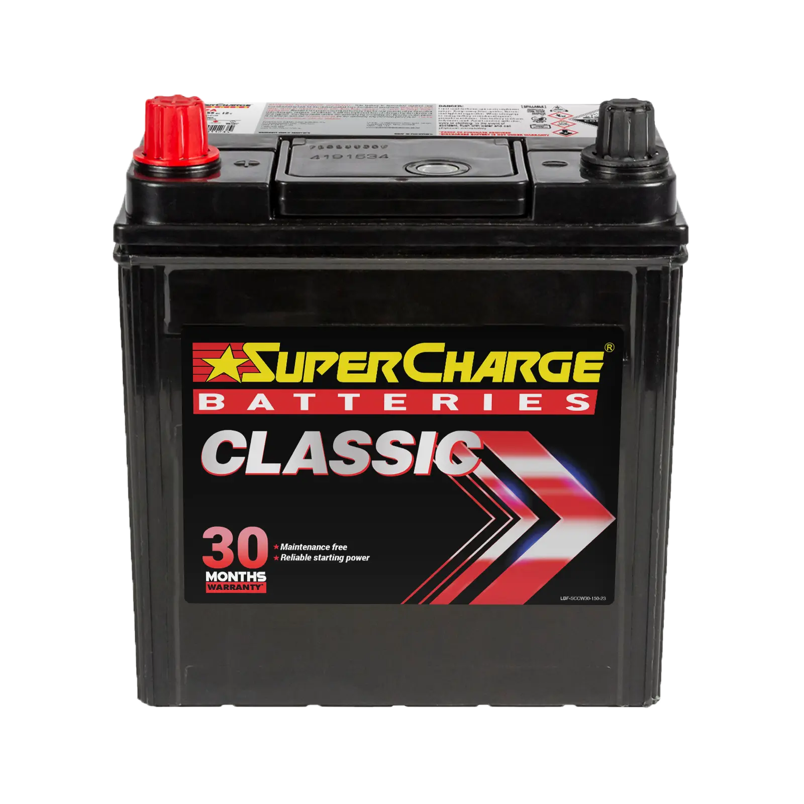 Classic NS40ZA Car Battery by Supercharge Batteries