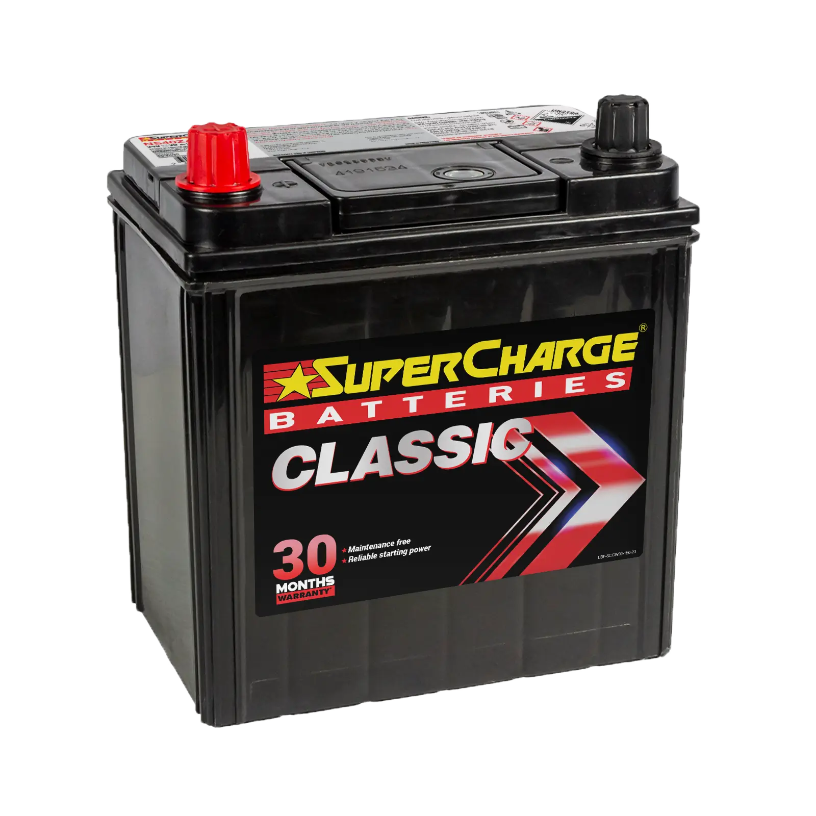 Classic NS40ZA Car Battery by Supercharge Batteries