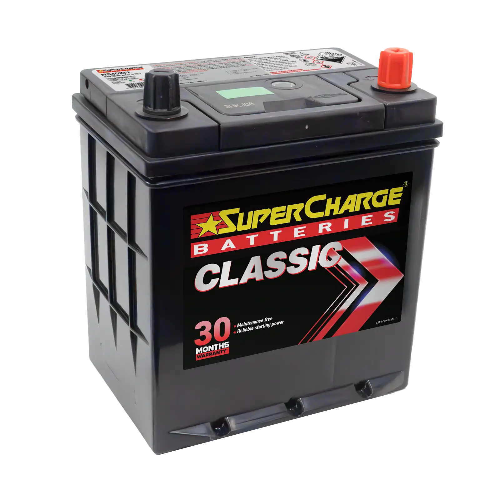 Classic NS40ZFL Car Battery by Supercharge Batteries