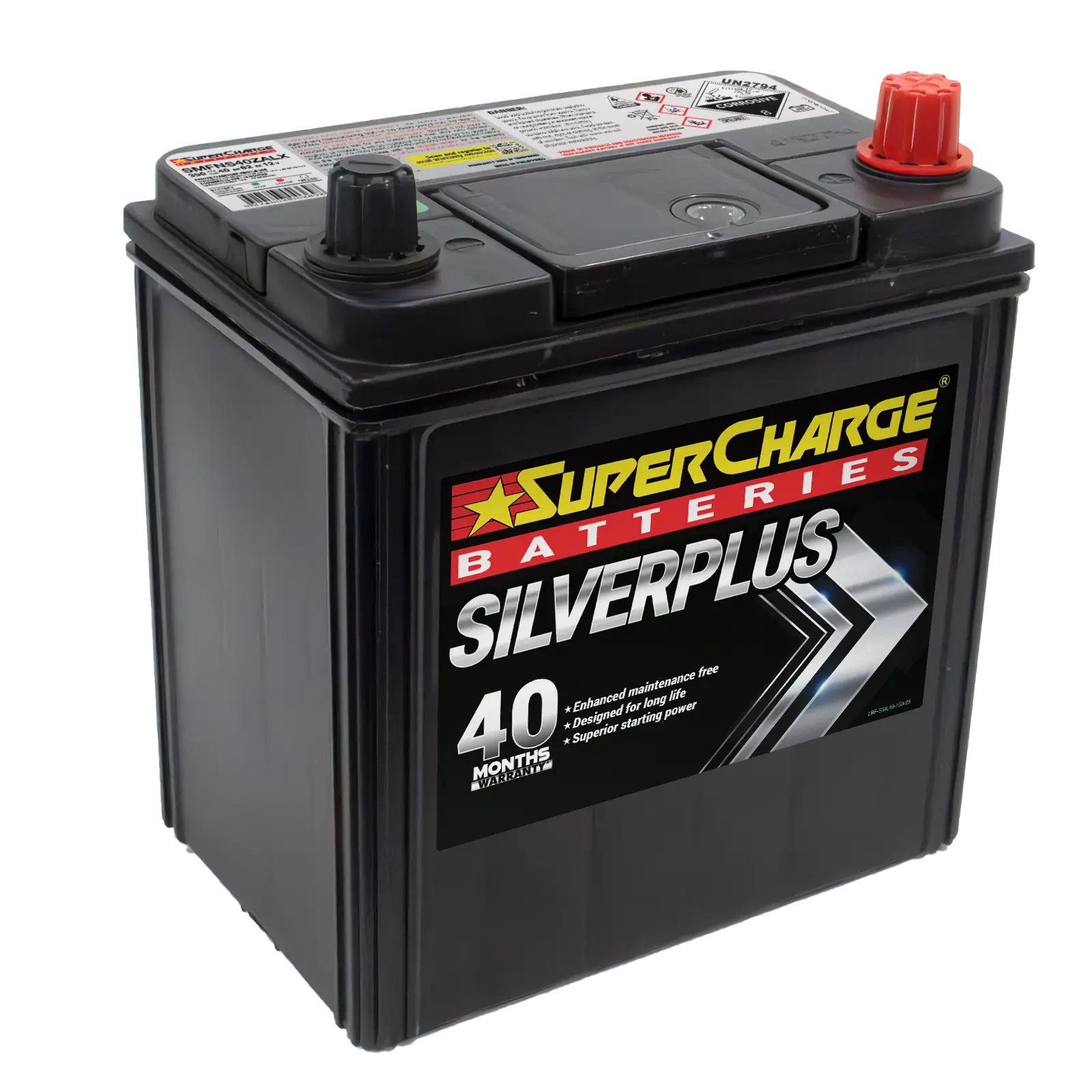 SilverPlus SMFNS40ZALX Car Battery by Supercharge Batteries
